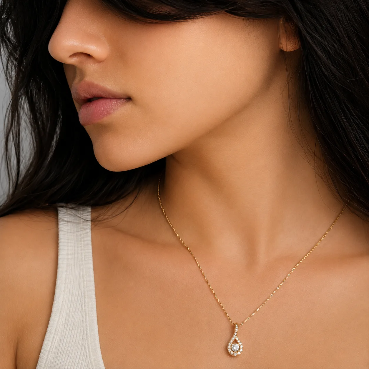 Blemish and Spot Removal &mdash; Model Retouching in Jewelry Photo after professional editing by Jewelry Photo Magic
