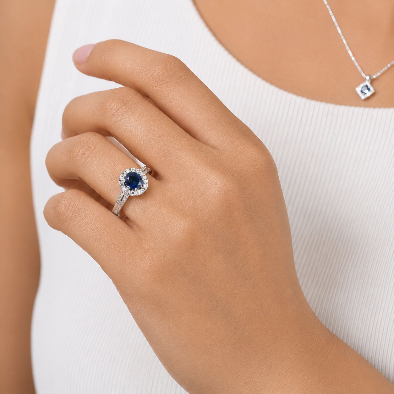 Hand and Finger Retouching — Model Retouching in Jewelry Photo after professional editing by Jewelry Photo Magic