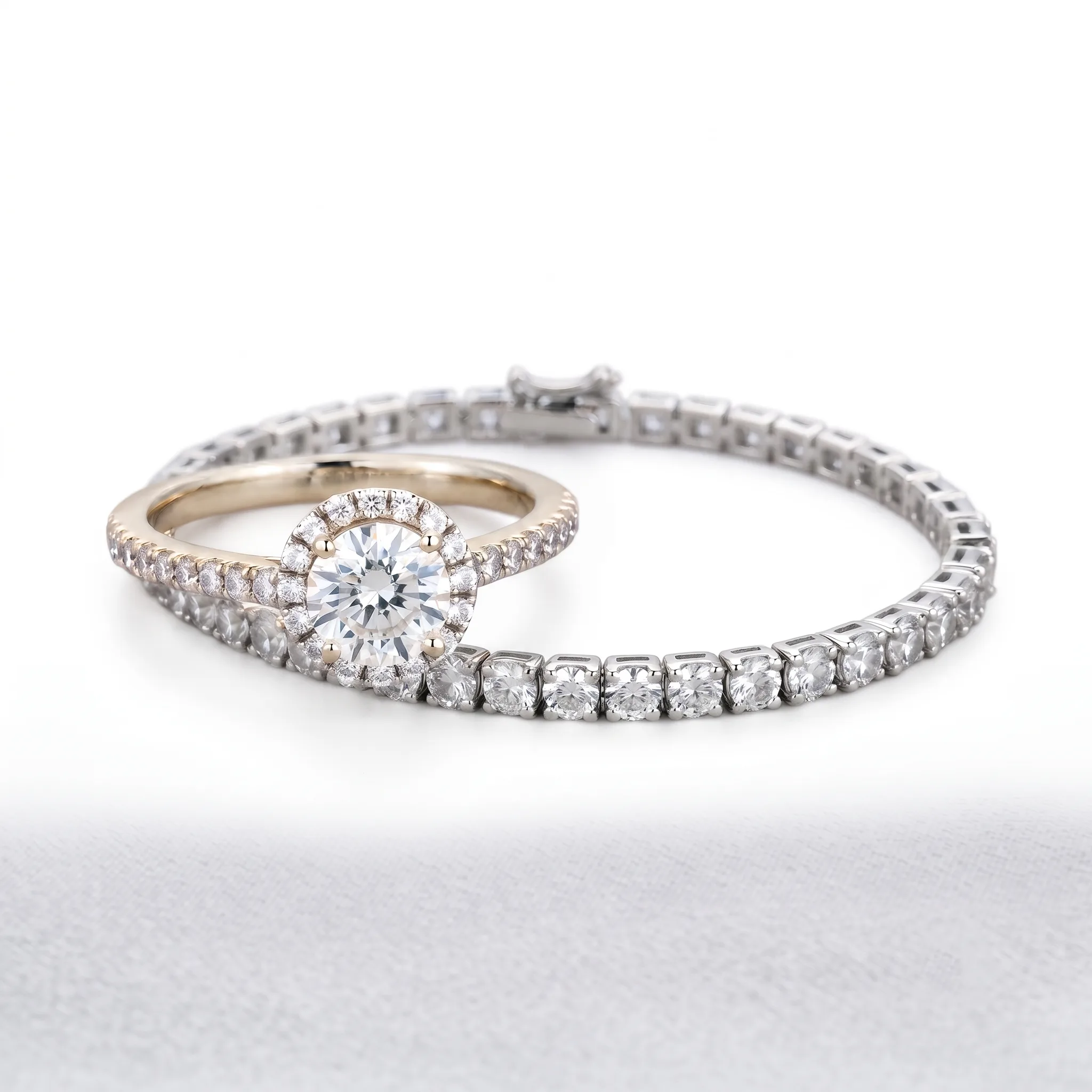 Metal and Gemstone Reflection Retouching — Dust Reflection Removal after professional editing by Jewelry Photo Magic