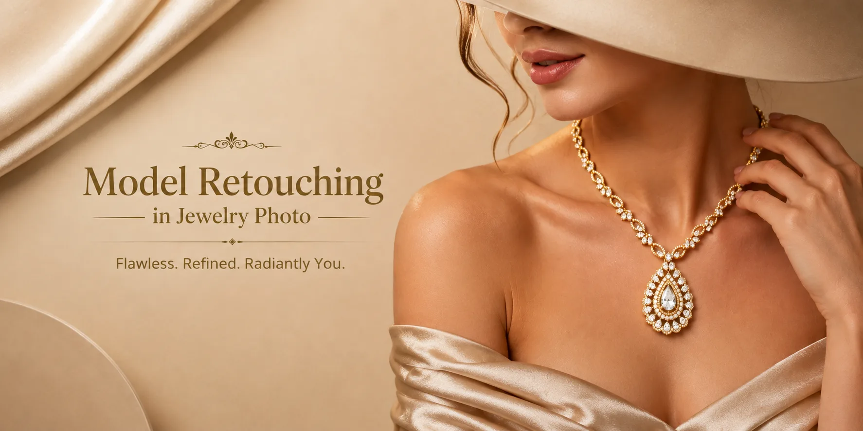 Model Retouching in Jewelry Photo — jewelry photo editing service and pricing