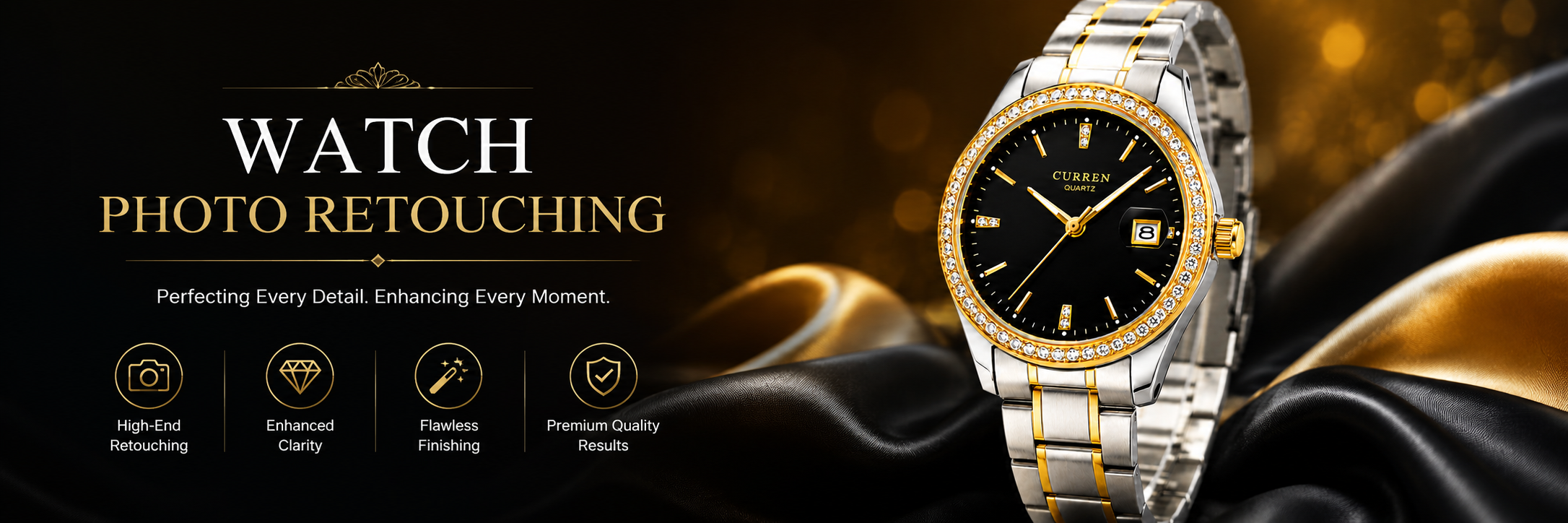 Watch Photo Retouching — jewelry photo editing service and pricing
