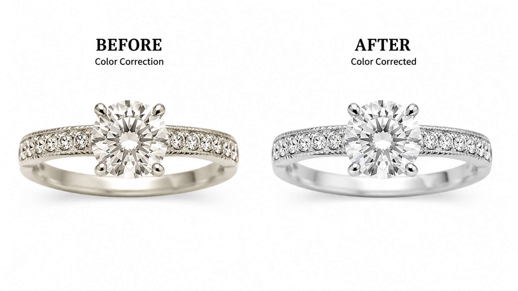 Color Correction — professional jewelry photo editing samples