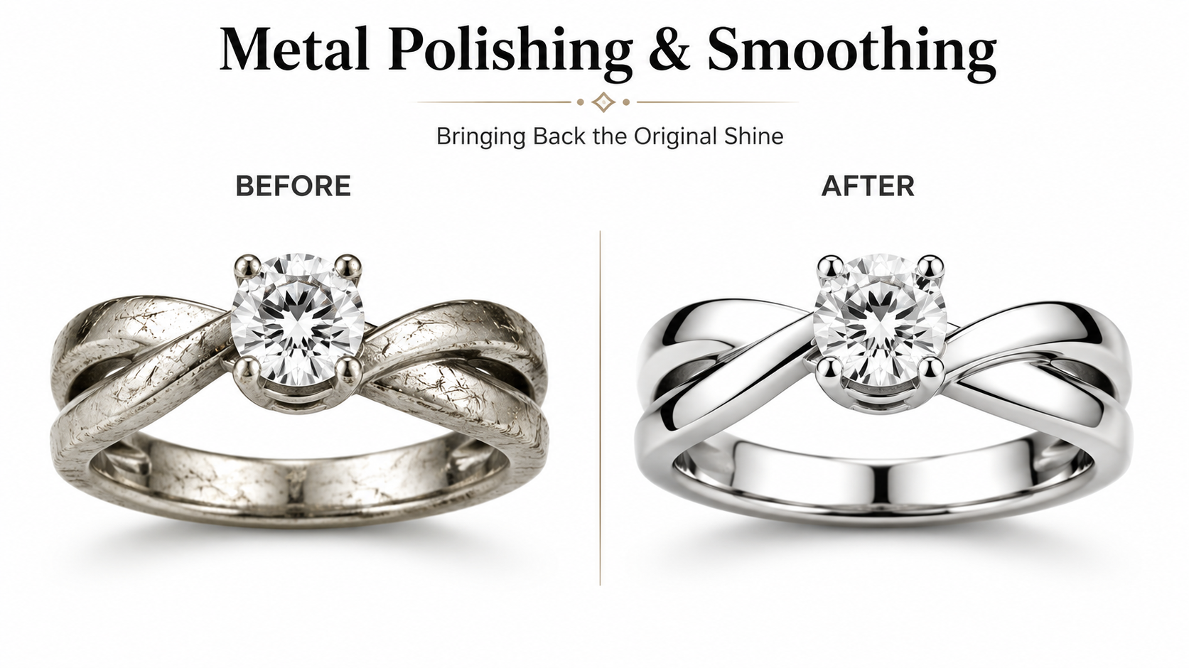 Metal Polishing and Smoothing — professional jewelry photo editing samples