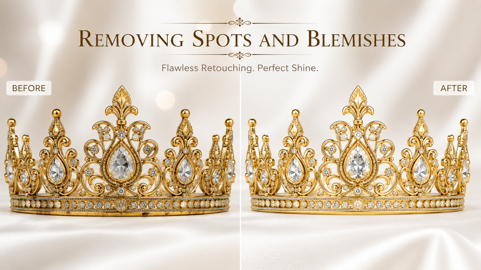 Removing Spots and Blemishes from the Jewelry Image — professional jewelry photo editing samples