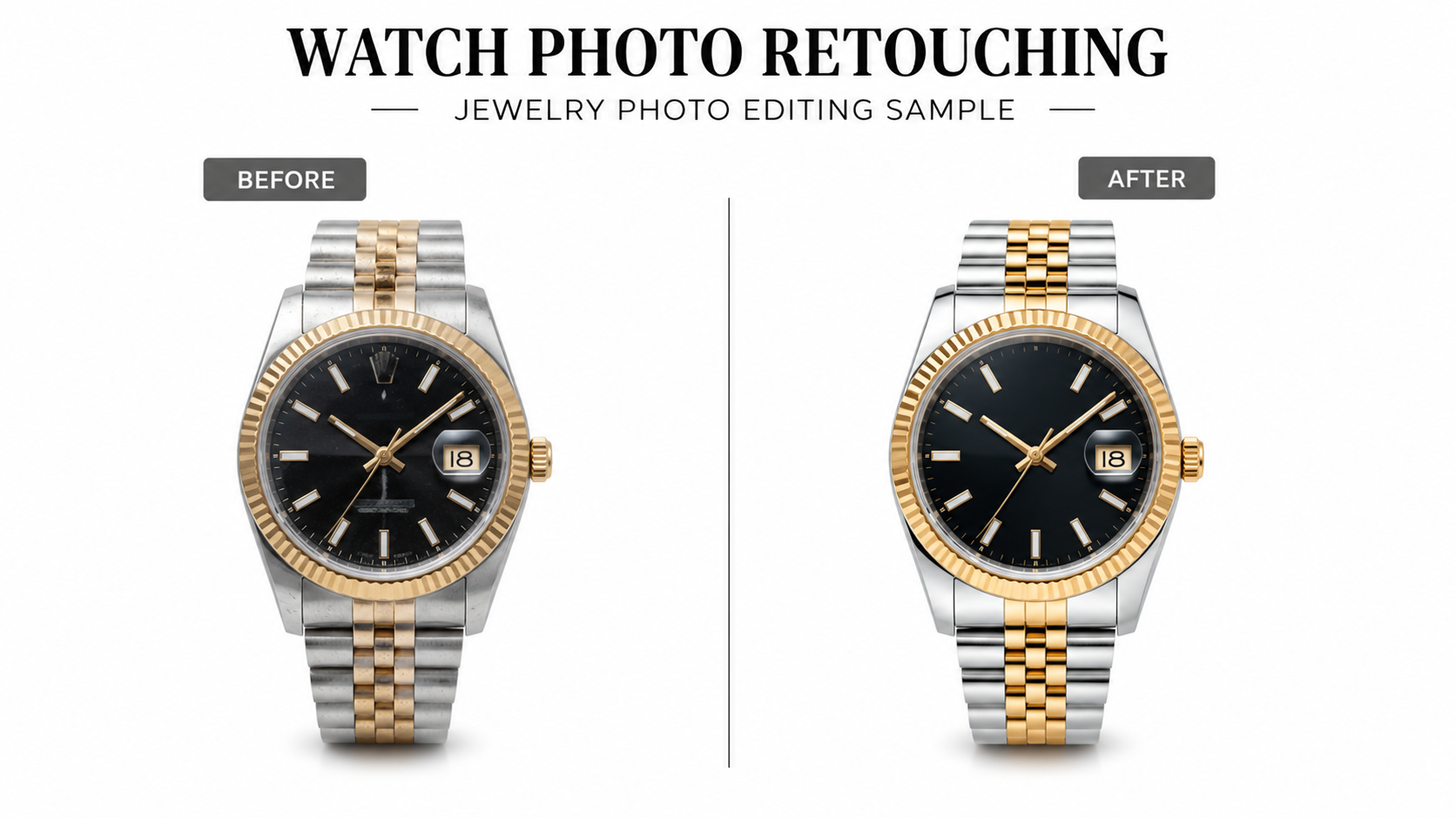 Watch Photo Retouching — professional jewelry photo editing samples
